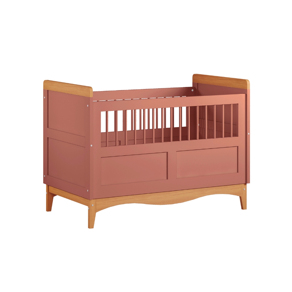 Cuna Evolutiva 2 en 1 Cacau color terracota/freijo