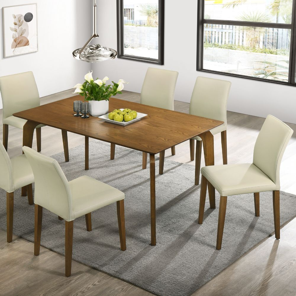 COMEDOR 6P DN02409/08 TAPIZADO CUERO GENUINO