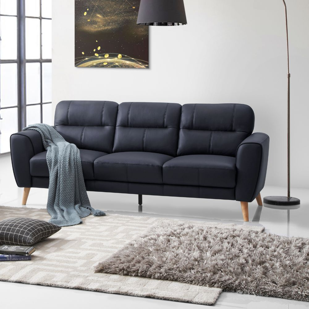 SOFÁ DE CUERO 3 PUESTOS