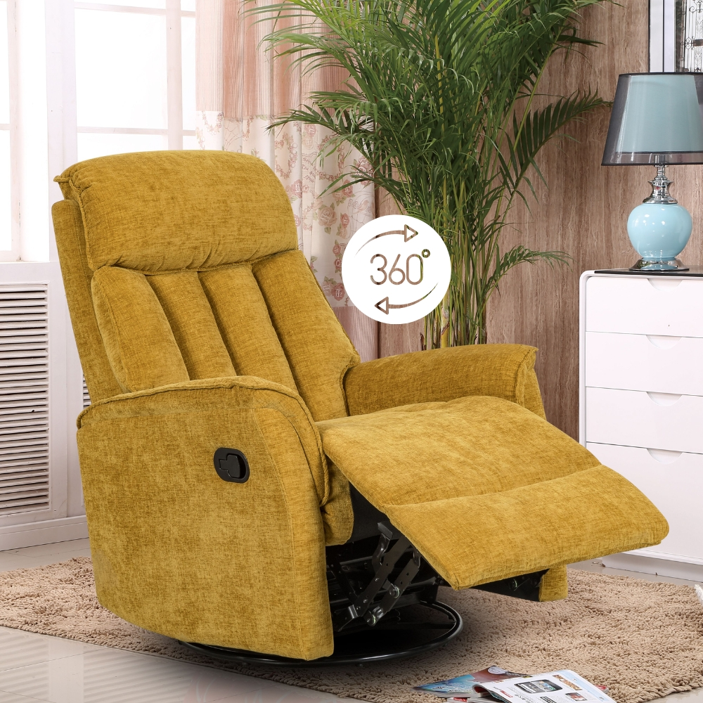 Sofá reclinable mecedora y giratorio 360°