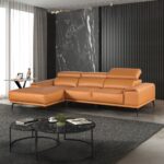 SOFA CHAISE DE CUERO ORANGE BRISA DERECHO
