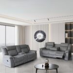 JUEGO SALA RECLINABLE 5 PUESTOS HOPE GRIS